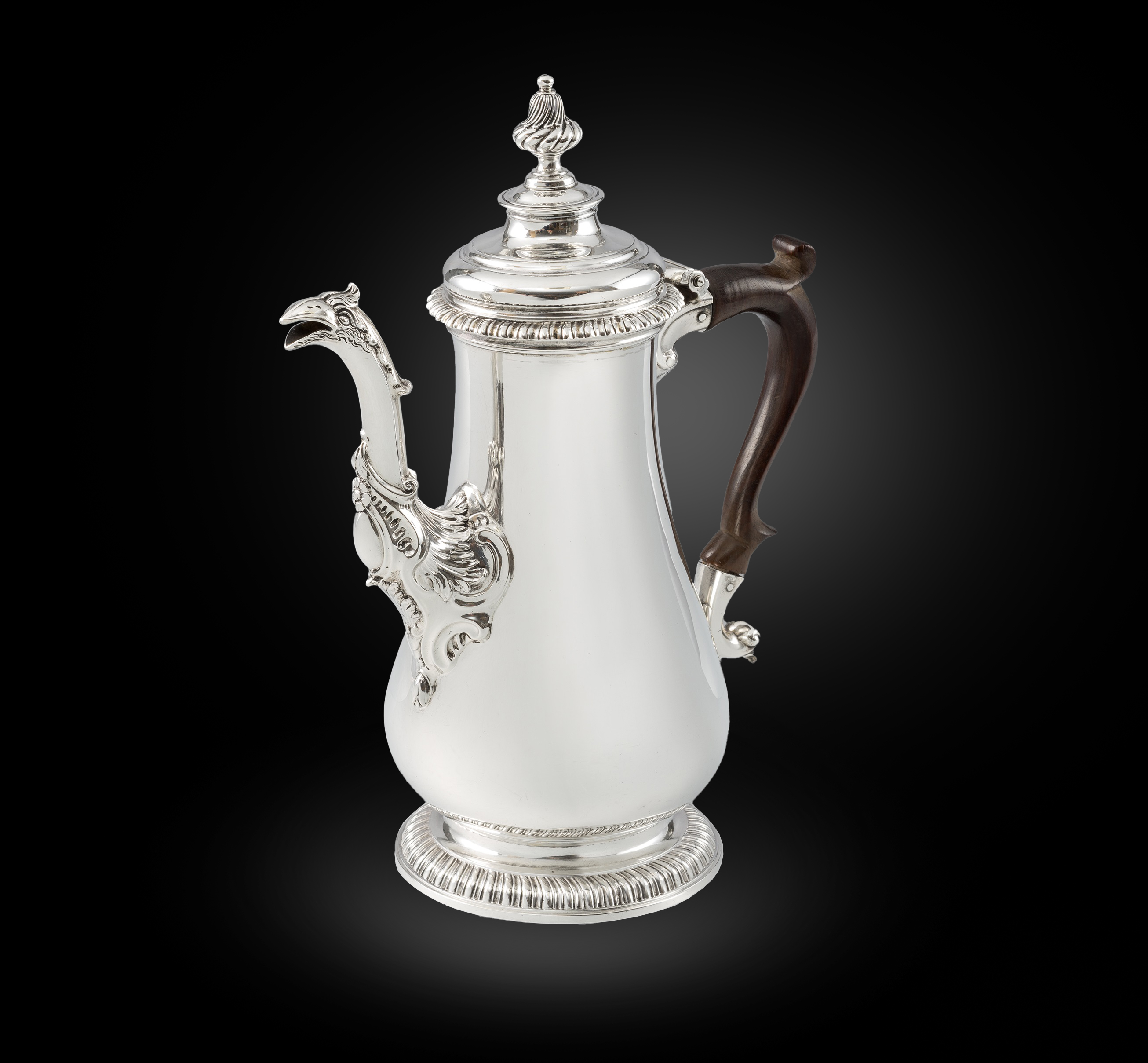 A George II Silver Chocolate Pot  
